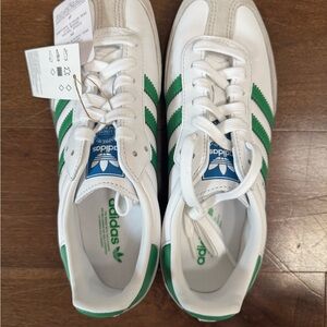 Adidas Samba OG White and Green Sneakers